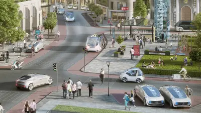 Illustration of automated driving in cities
